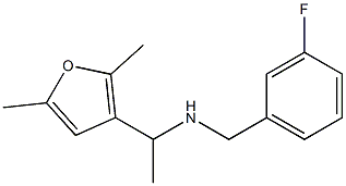 [1-(2,5-dimethylfuran-3-yl)ethyl][(3-fluorophenyl)methyl]amine 结构式