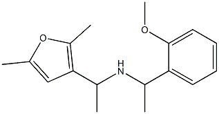 [1-(2,5-dimethylfuran-3-yl)ethyl][1-(2-methoxyphenyl)ethyl]amine 结构式