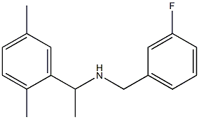 [1-(2,5-dimethylphenyl)ethyl][(3-fluorophenyl)methyl]amine 结构式