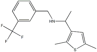 [1-(2,5-dimethylthiophen-3-yl)ethyl]({[3-(trifluoromethyl)phenyl]methyl})amine 结构式