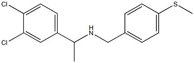 [1-(3,4-dichlorophenyl)ethyl]({[4-(methylsulfanyl)phenyl]methyl})amine 结构式