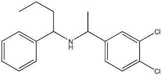 [1-(3,4-dichlorophenyl)ethyl](1-phenylbutyl)amine 结构式