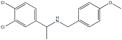 [1-(3,4-dichlorophenyl)ethyl][(4-methoxyphenyl)methyl]amine 结构式