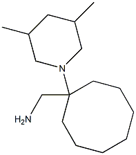 [1-(3,5-dimethylpiperidin-1-yl)cyclooctyl]methanamine 结构式