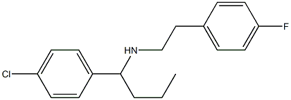 [1-(4-chlorophenyl)butyl][2-(4-fluorophenyl)ethyl]amine 结构式