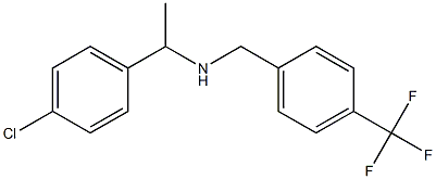 [1-(4-chlorophenyl)ethyl]({[4-(trifluoromethyl)phenyl]methyl})amine 结构式