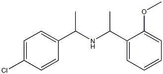 [1-(4-chlorophenyl)ethyl][1-(2-methoxyphenyl)ethyl]amine 结构式