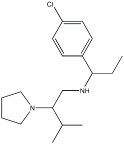 [1-(4-chlorophenyl)propyl][3-methyl-2-(pyrrolidin-1-yl)butyl]amine 结构式