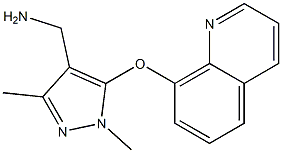 [1,3-dimethyl-5-(quinolin-8-yloxy)-1H-pyrazol-4-yl]methanamine 结构式