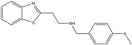[2-(1,3-benzothiazol-2-yl)ethyl]({[4-(methylsulfanyl)phenyl]methyl})amine 结构式