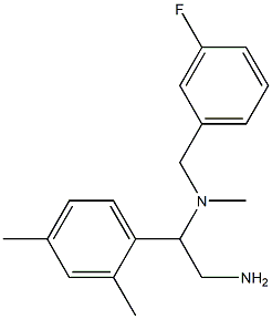 [2-amino-1-(2,4-dimethylphenyl)ethyl][(3-fluorophenyl)methyl]methylamine 结构式