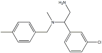 [2-amino-1-(3-chlorophenyl)ethyl](methyl)[(4-methylphenyl)methyl]amine 结构式