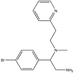 [2-amino-1-(4-bromophenyl)ethyl](methyl)[2-(pyridin-2-yl)ethyl]amine 结构式