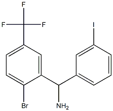 [2-bromo-5-(trifluoromethyl)phenyl](3-iodophenyl)methanamine 结构式