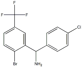 [2-bromo-5-(trifluoromethyl)phenyl](4-chlorophenyl)methanamine 结构式