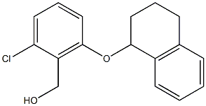 [2-chloro-6-(1,2,3,4-tetrahydronaphthalen-1-yloxy)phenyl]methanol 结构式