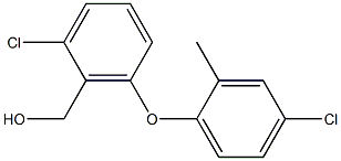 [2-chloro-6-(4-chloro-2-methylphenoxy)phenyl]methanol 结构式