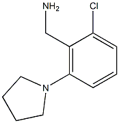 [2-chloro-6-(pyrrolidin-1-yl)phenyl]methanamine 结构式