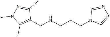 [3-(1H-imidazol-1-yl)propyl][(1,3,5-trimethyl-1H-pyrazol-4-yl)methyl]amine 结构式