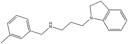 [3-(2,3-dihydro-1H-indol-1-yl)propyl][(3-methylphenyl)methyl]amine 结构式