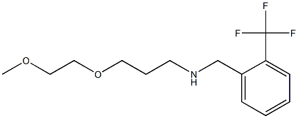 [3-(2-methoxyethoxy)propyl]({[2-(trifluoromethyl)phenyl]methyl})amine 结构式