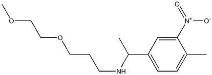 [3-(2-methoxyethoxy)propyl][1-(4-methyl-3-nitrophenyl)ethyl]amine 结构式