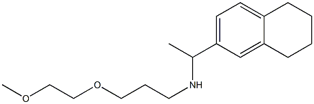 [3-(2-methoxyethoxy)propyl][1-(5,6,7,8-tetrahydronaphthalen-2-yl)ethyl]amine 结构式