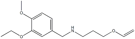 [3-(ethenyloxy)propyl][(3-ethoxy-4-methoxyphenyl)methyl]amine 结构式