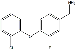[4-(2-chlorophenoxy)-3-fluorophenyl]methanamine 结构式