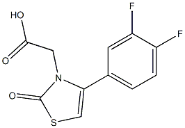 [4-(3,4-difluorophenyl)-2-oxo-1,3-thiazol-3(2H)-yl]acetic acid 结构式