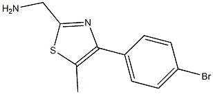 [4-(4-bromophenyl)-5-methyl-1,3-thiazol-2-yl]methanamine 结构式