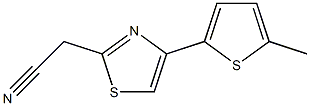 [4-(5-methylthien-2-yl)-1,3-thiazol-2-yl]acetonitrile 结构式