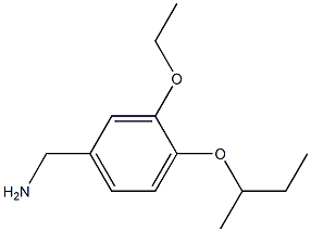 [4-(butan-2-yloxy)-3-ethoxyphenyl]methanamine 结构式
