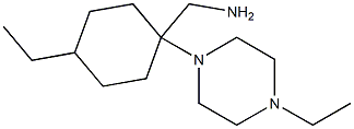 [4-ethyl-1-(4-ethylpiperazin-1-yl)cyclohexyl]methylamine 结构式