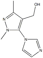 [5-(1H-imidazol-1-yl)-1,3-dimethyl-1H-pyrazol-4-yl]methanol 结构式