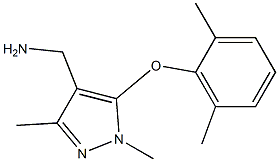 [5-(2,6-dimethylphenoxy)-1,3-dimethyl-1H-pyrazol-4-yl]methanamine 结构式