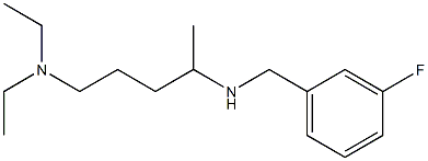 [5-(diethylamino)pentan-2-yl][(3-fluorophenyl)methyl]amine 结构式