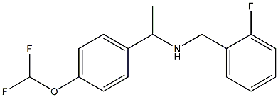 {1-[4-(difluoromethoxy)phenyl]ethyl}[(2-fluorophenyl)methyl]amine 结构式