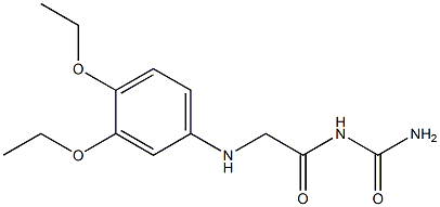 {2-[(3,4-diethoxyphenyl)amino]acetyl}urea 结构式