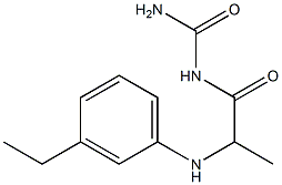 {2-[(3-ethylphenyl)amino]propanoyl}urea 结构式