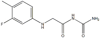 {2-[(3-fluoro-4-methylphenyl)amino]acetyl}urea 结构式