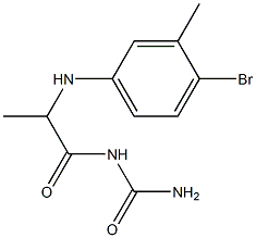 {2-[(4-bromo-3-methylphenyl)amino]propanoyl}urea 结构式