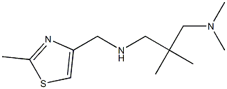 {2-[(dimethylamino)methyl]-2-methylpropyl}[(2-methyl-1,3-thiazol-4-yl)methyl]amine 结构式