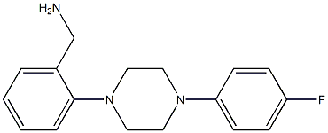 {2-[4-(4-fluorophenyl)piperazin-1-yl]phenyl}methanamine 结构式