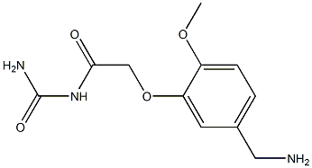 {2-[5-(aminomethyl)-2-methoxyphenoxy]acetyl}urea 结构式