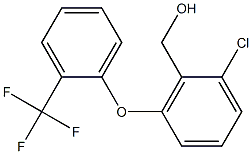 {2-chloro-6-[2-(trifluoromethyl)phenoxy]phenyl}methanol 结构式
