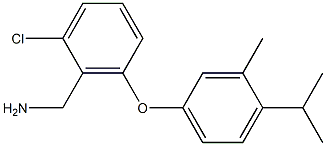 {2-chloro-6-[3-methyl-4-(propan-2-yl)phenoxy]phenyl}methanamine 结构式