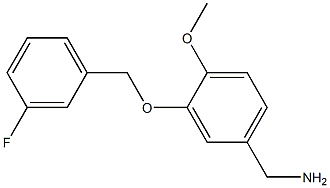 {3-[(3-fluorophenyl)methoxy]-4-methoxyphenyl}methanamine 结构式