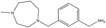 {3-[(4-methyl-1,4-diazepan-1-yl)methyl]phenyl}methanamine 结构式