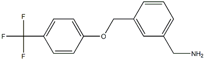 {3-[4-(trifluoromethyl)phenoxymethyl]phenyl}methanamine 结构式